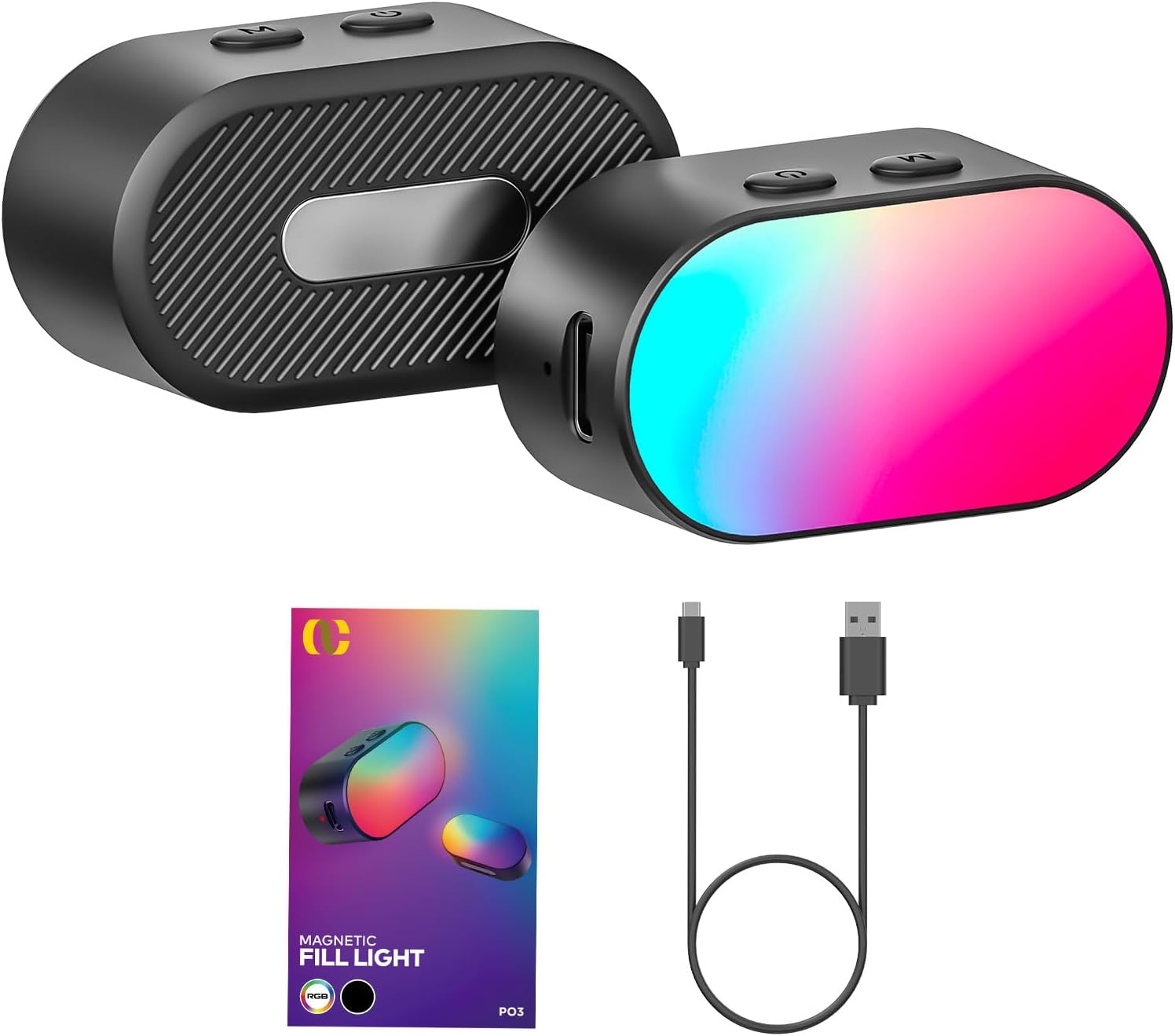 Photography Lighting Spotlight - AOCHUAN Mini RGB Magnetic Fill Light