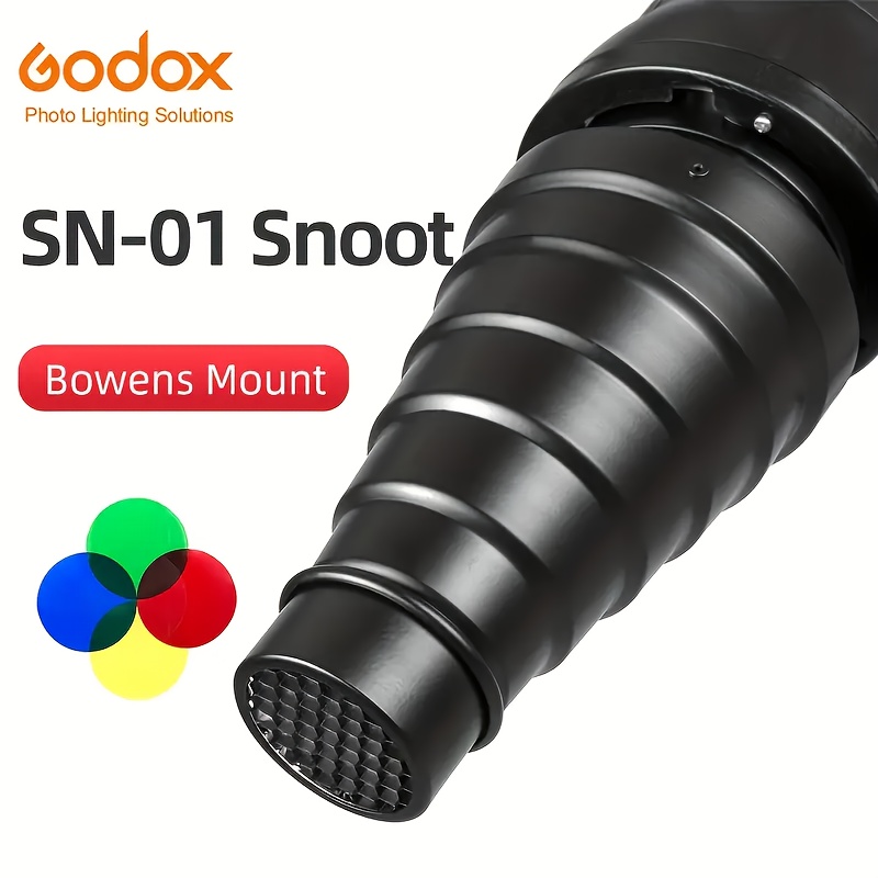 Snoot Flash Modifier - GODOX Bowens Mount Snoot with Honeycomb