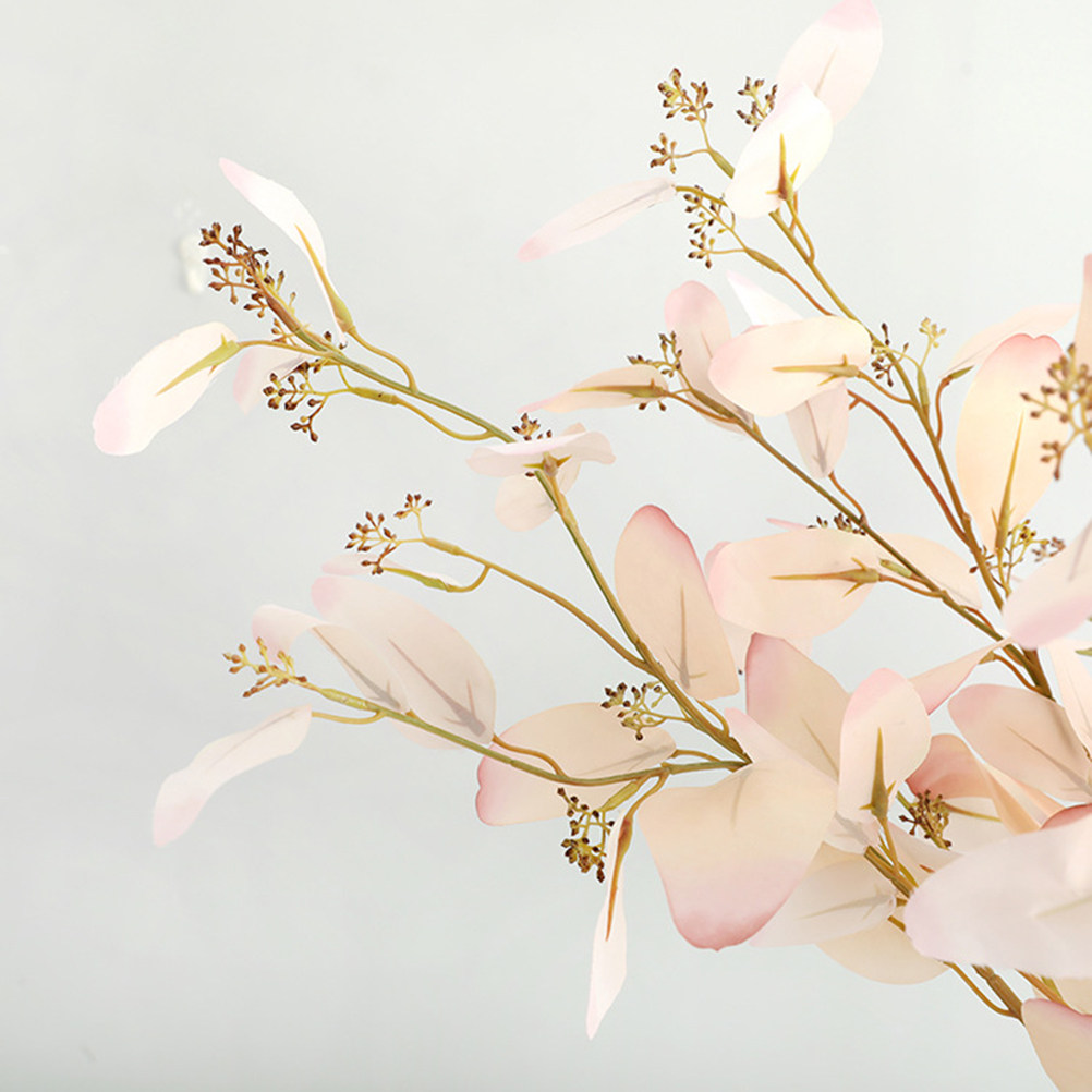 Photography Lighting Wedding Reception - 1Pcs Simulation Eucalyptus Leaf Light Pink