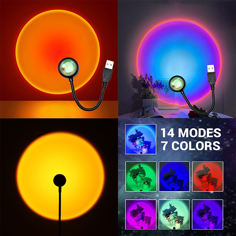 Photography Lighting Diy - ZK40 LED Sunset Lamp Nightlights USB