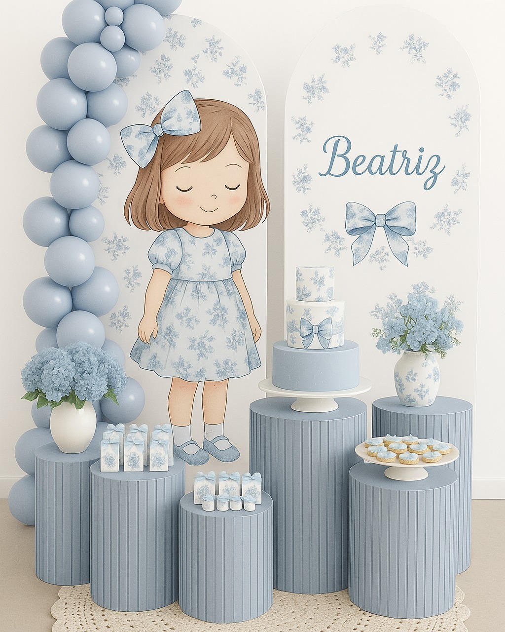 Custom Name Light Blue Bow Flo - Photography Lighting Names ulasan dan harga