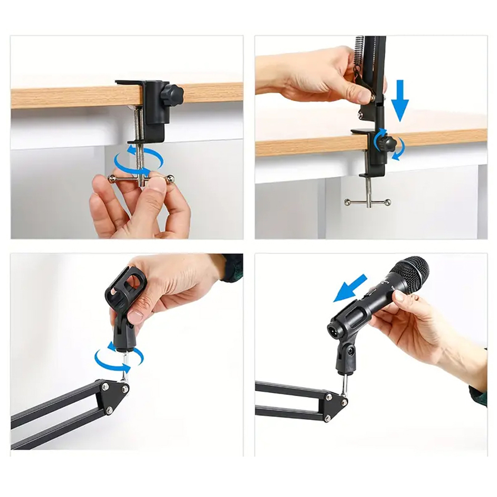Foldable Metal Extendable Micr - Boom Arm Stand ulasan dan harga