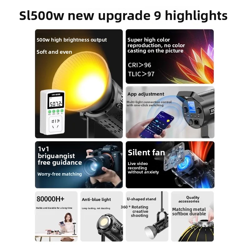500W live stream filling light - Photography Lighting For Clothing ulasan dan harga