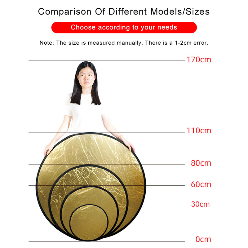 2in1 Round Portable Reflector  - Photography Lighting Reflectors ulasan dan harga