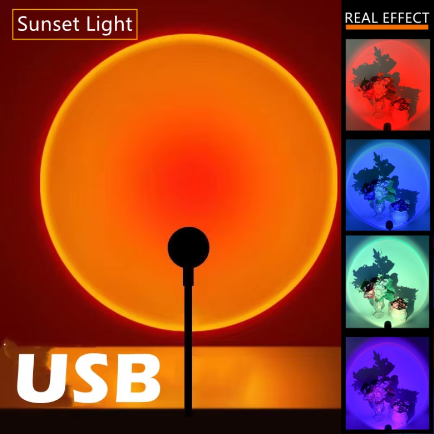 Led 5V Colorful USB Sunset Lam - Photography Lighting Diy ulasan dan harga