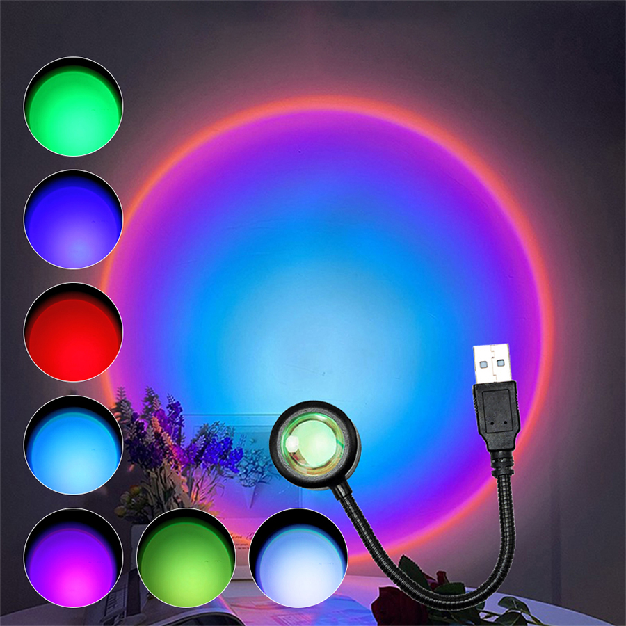 USB LED Sunset Lamp Projector  - Photography Lighting Diy ulasan dan harga