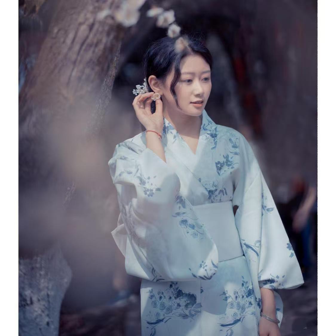 Light Blue Kimono Women's Trad - Photography Lighting For Clothing ulasan dan harga
