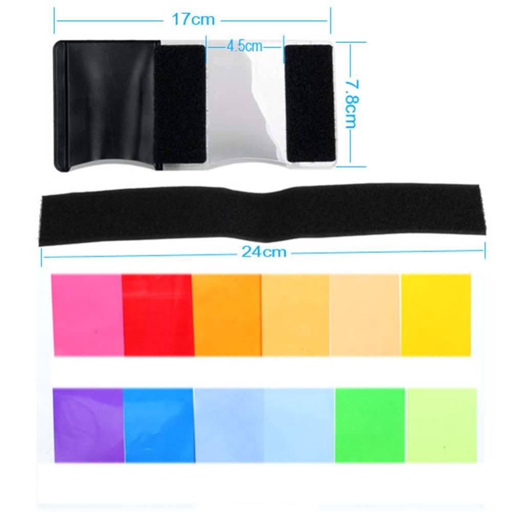 12 Colors Camera Flash Gels Li - Photography Lighting Diy ulasan dan harga