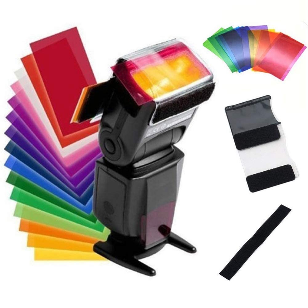 12 Colors Camera Flash Gels Li - Photography Lighting Diy ulasan dan harga