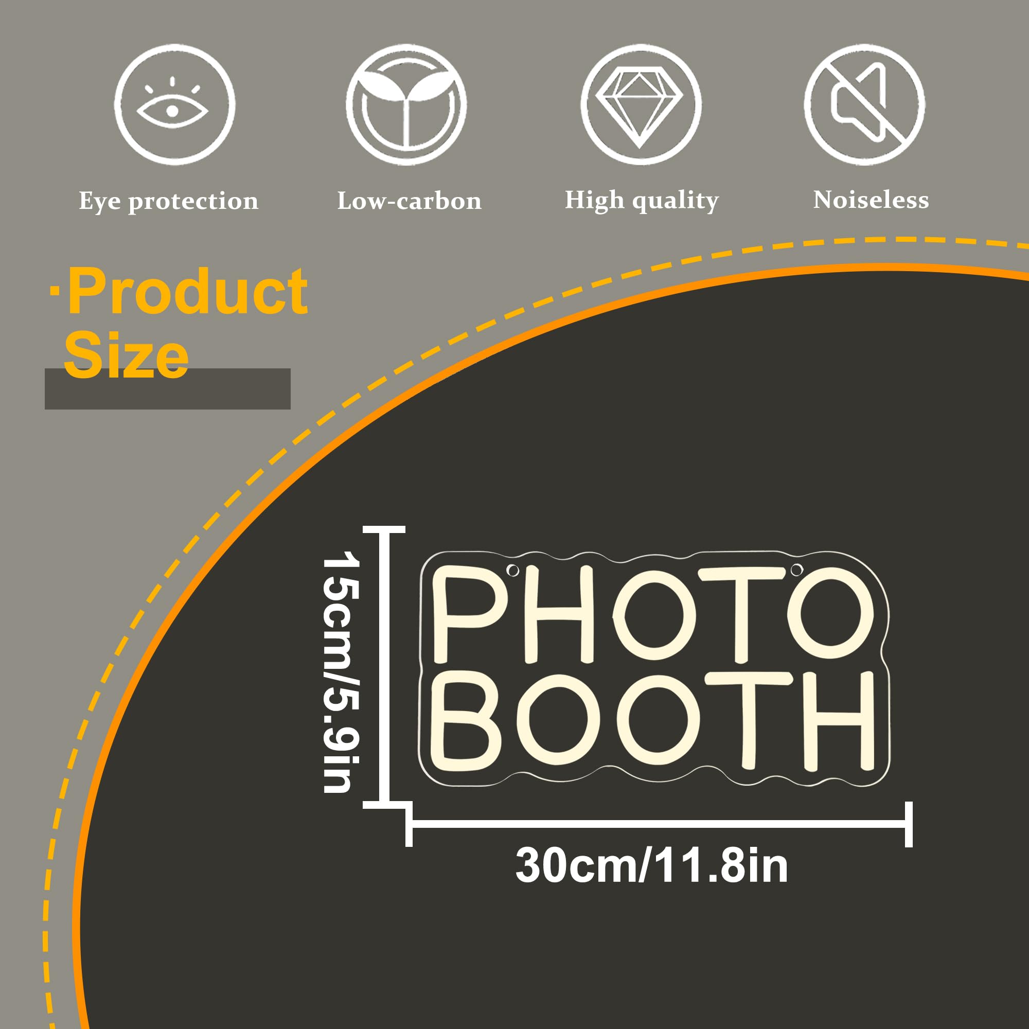 Photo Booth Neon Sign, Dimmabl - Photography Lighting Wedding Reception ulasan dan harga