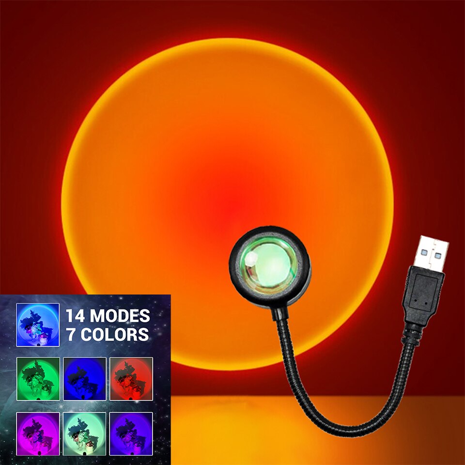 ZK40 LED Sunset Lamp Nightligh - Photography Lighting Diy ulasan dan harga