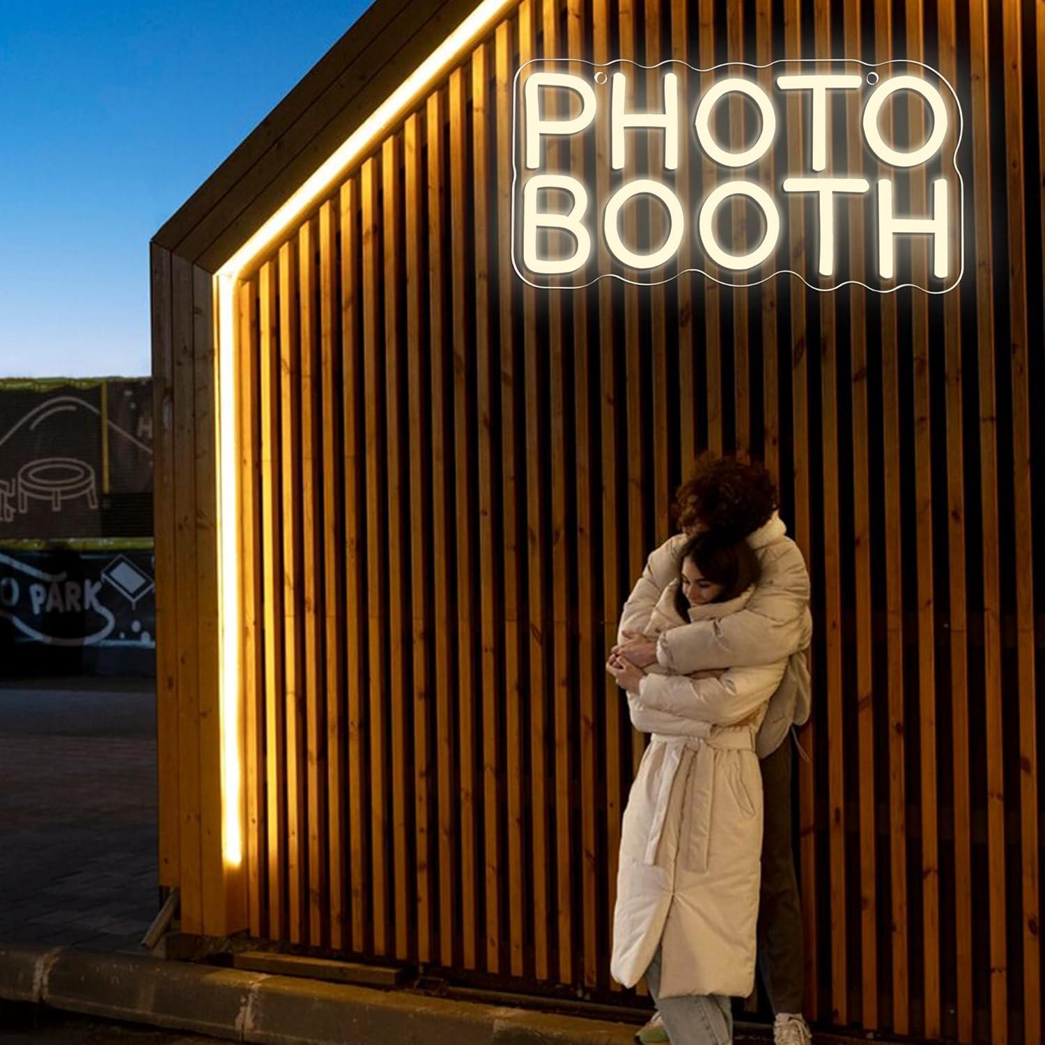 Photo Booth Neon Sign Dimmable - Photography Lighting Wedding Reception ulasan dan harga